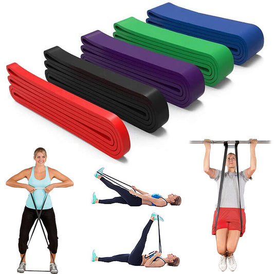 5 Resistance bands Fitness bands up to 305LBS for Yoga Pull-up assist strap set (Random Color)