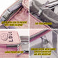 Grey / Pink Pet carrier bag with drawbar - Dogs carrier on wheels -Travel big cats trolley case