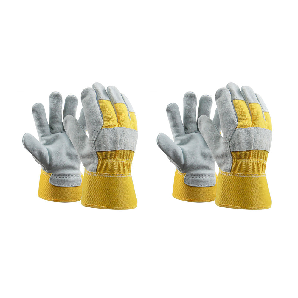 Heavy Duty Porter Work Gloves for Men,Garden Gloves for men,Thornproof cowhide blended Fabric Electrician Work Gloves,Reinforced Rigger Safety Gloves Men Durable and Flexible mechanic gloves