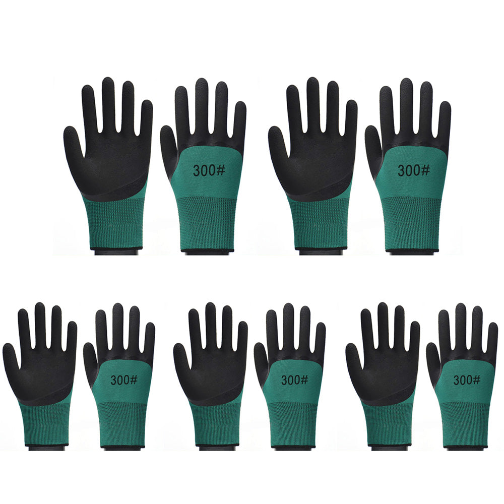 2/5 pairs Safety garden gloves for men Work Gloves with latex coated Breathable rubber coated gardening gloves Outdoor protective Porter Working gloves large size Mechanic gloves construction gloves