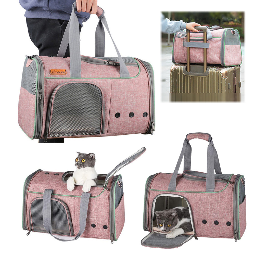 Airline Approved Pet Carrier Bag for Medium Cats and Small Dogs, Dog Cage. Cat Cage. Pet Cage. Cat Travel Carrier Collapsible Dogs Soft Sided Carrier, Cats Handbags, Pet Travel Crate Car Carrier