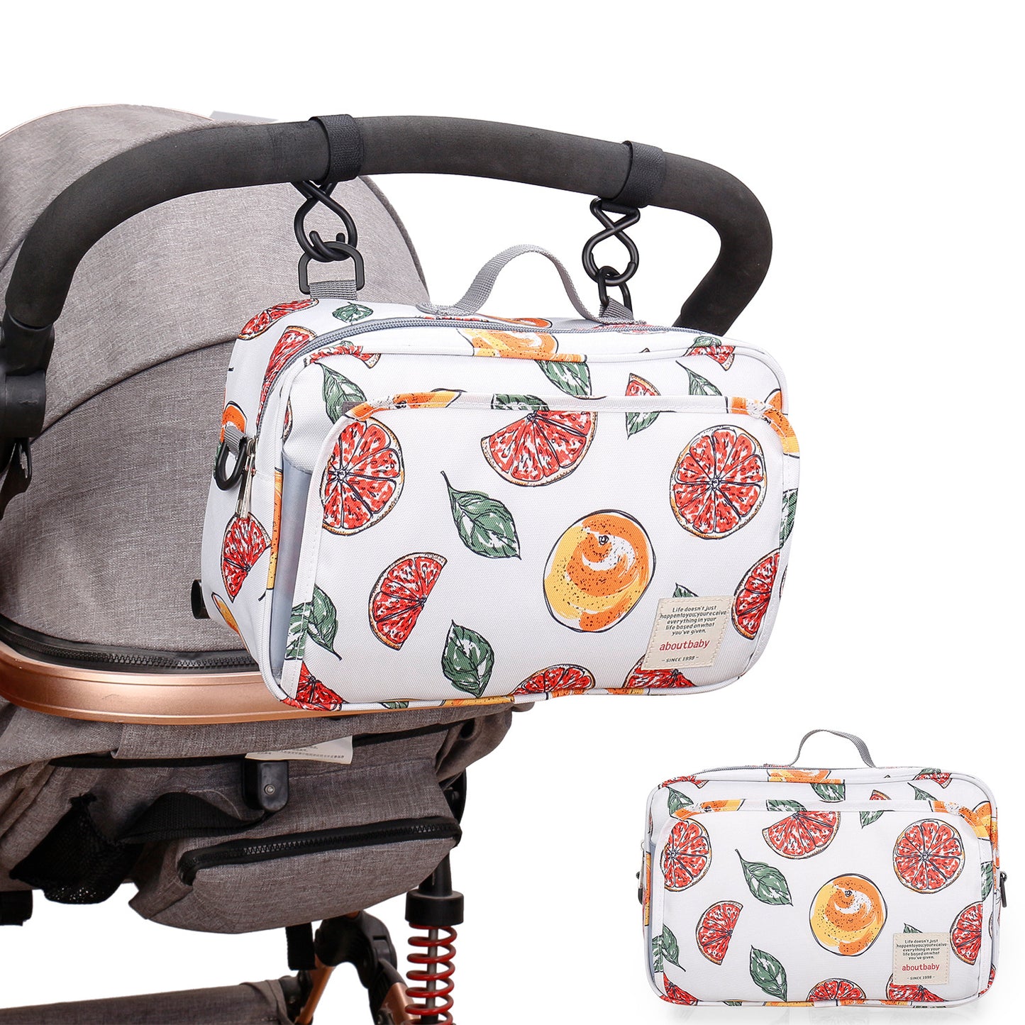 2 Ways Baby Diaper Bag Stroller Bag - Diaper Caddy Tote Baby Stroller Bag for Diapers Wipes Toys,Nappy Bags