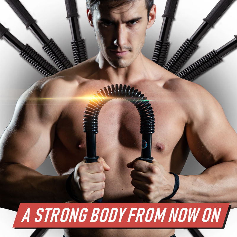 20 - 60KG Power Twister Flexible Stretch Bar-Arm Exerciser. Strengthens The Back, Shoulders, Biceps and Grip, Chest Expander Workout Equipment.