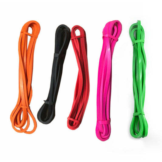 5PCS 6.4MM Exercise resistance bands 5-15LBS Fitness bands pull-up assist strap set Home workout Latex Bands for Yoga Pilates(Random color)