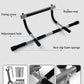 Pull Up Bar, Home Fitness Chin Up Bar with Non Slip Handles for Body Trainer, Portable Gym System. Home Exercise Training Fitness Gym Workout Equipment, Wall Mounted/Doorway