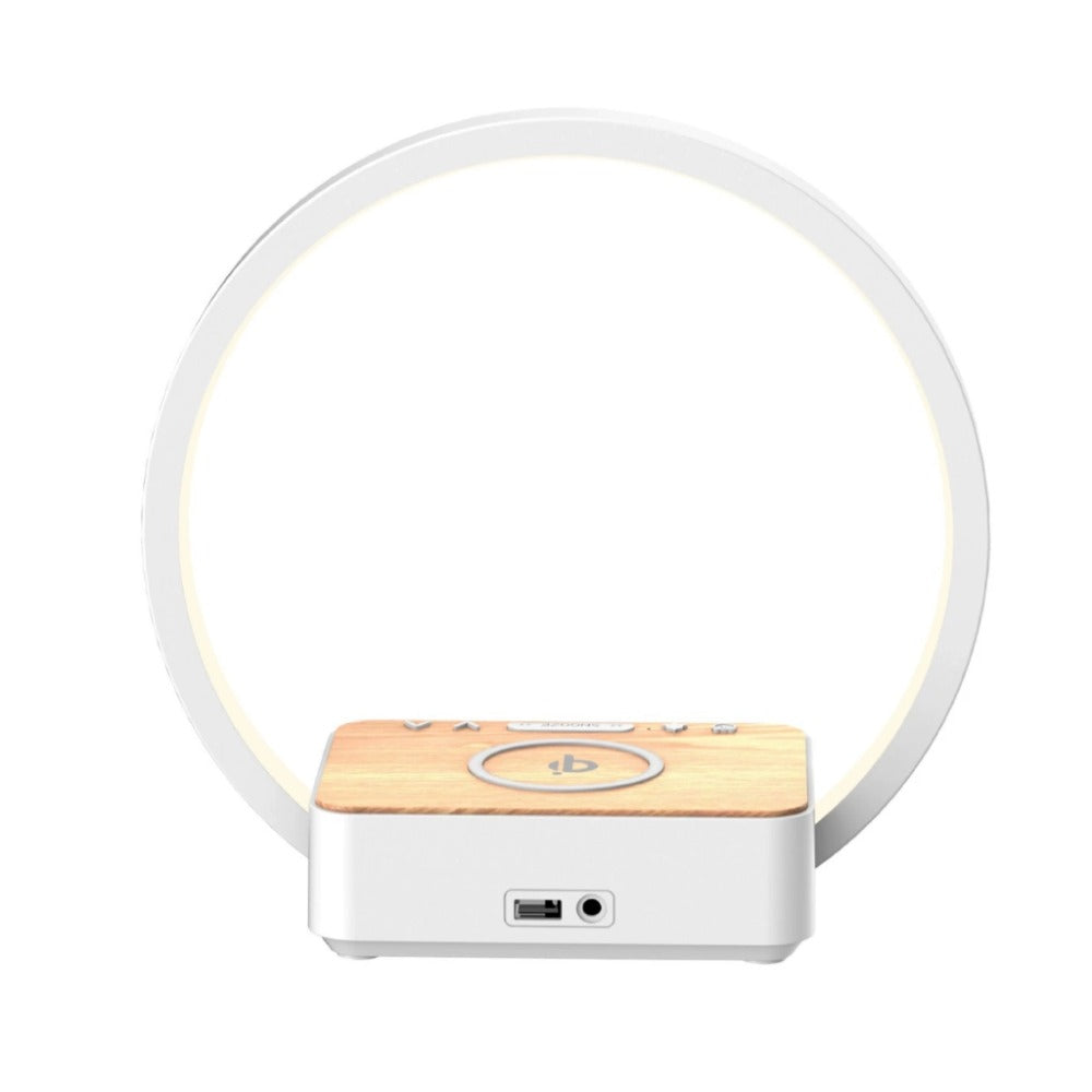 Bedside Lamps with Wireless Charger & USB Port, Bedroom Lamp with Clock, Desk Lamp for Nightstand, Touch Control, Dimmable & 3 Color Modes