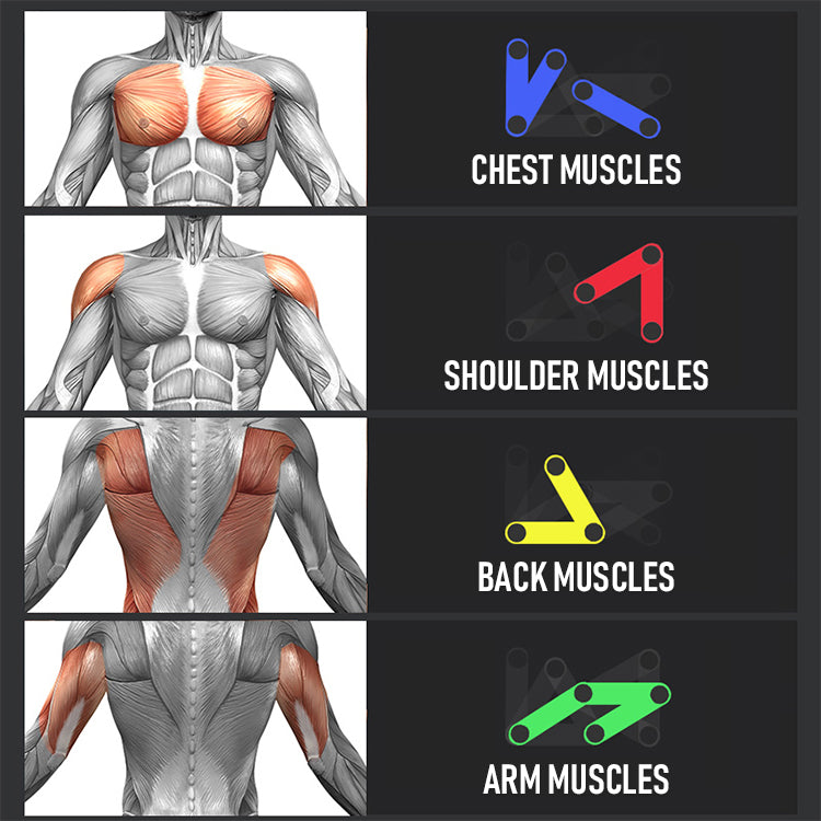 9 in 1 Push Up Board Portable Multifunctional Fitness Exercise Board Home Gym Training Equipment for Men Women