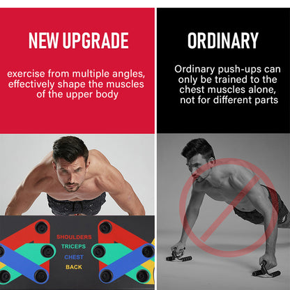 9 in 1 Push Up Board Portable Multifunctional Fitness Exercise Board Home Gym Training Equipment for Men Women