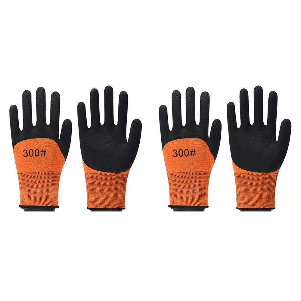 2/5 pairs Safety garden gloves for men Work Gloves with latex coated Breathable rubber coated gardening gloves Outdoor protective Porter Working gloves large size Mechanic gloves construction gloves