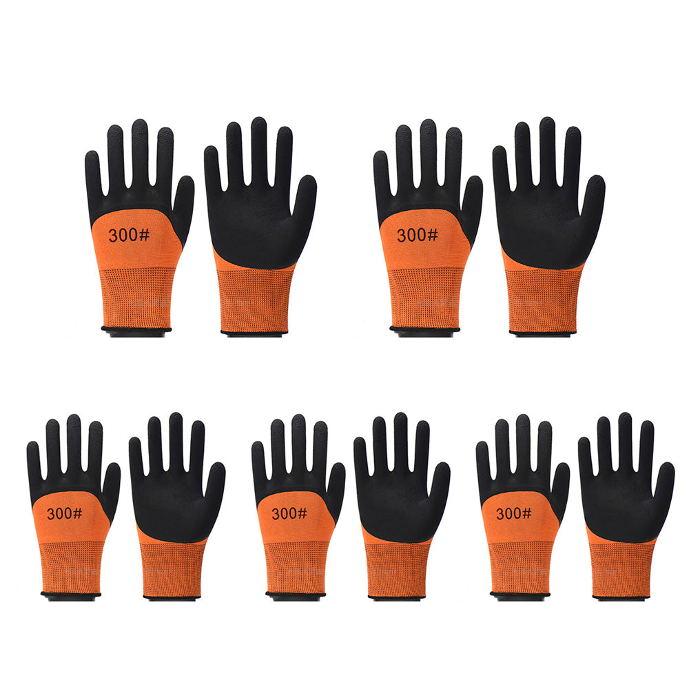 2/5 pairs Safety garden gloves for men Work Gloves with latex coated Breathable rubber coated gardening gloves Outdoor protective Porter Working gloves large size Mechanic gloves construction gloves