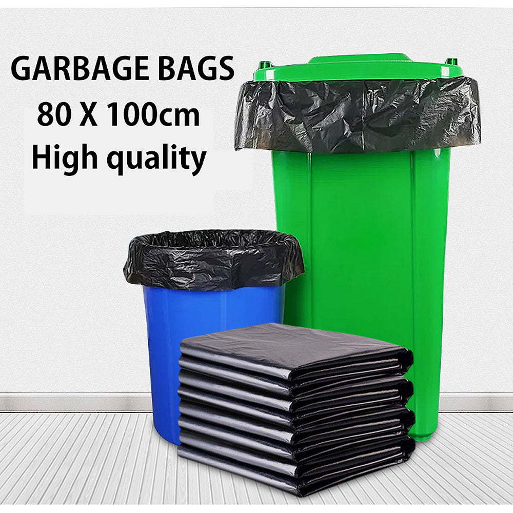 Trash Bags, (100 Count) Large Black Heavy Duty Garbage Bags
