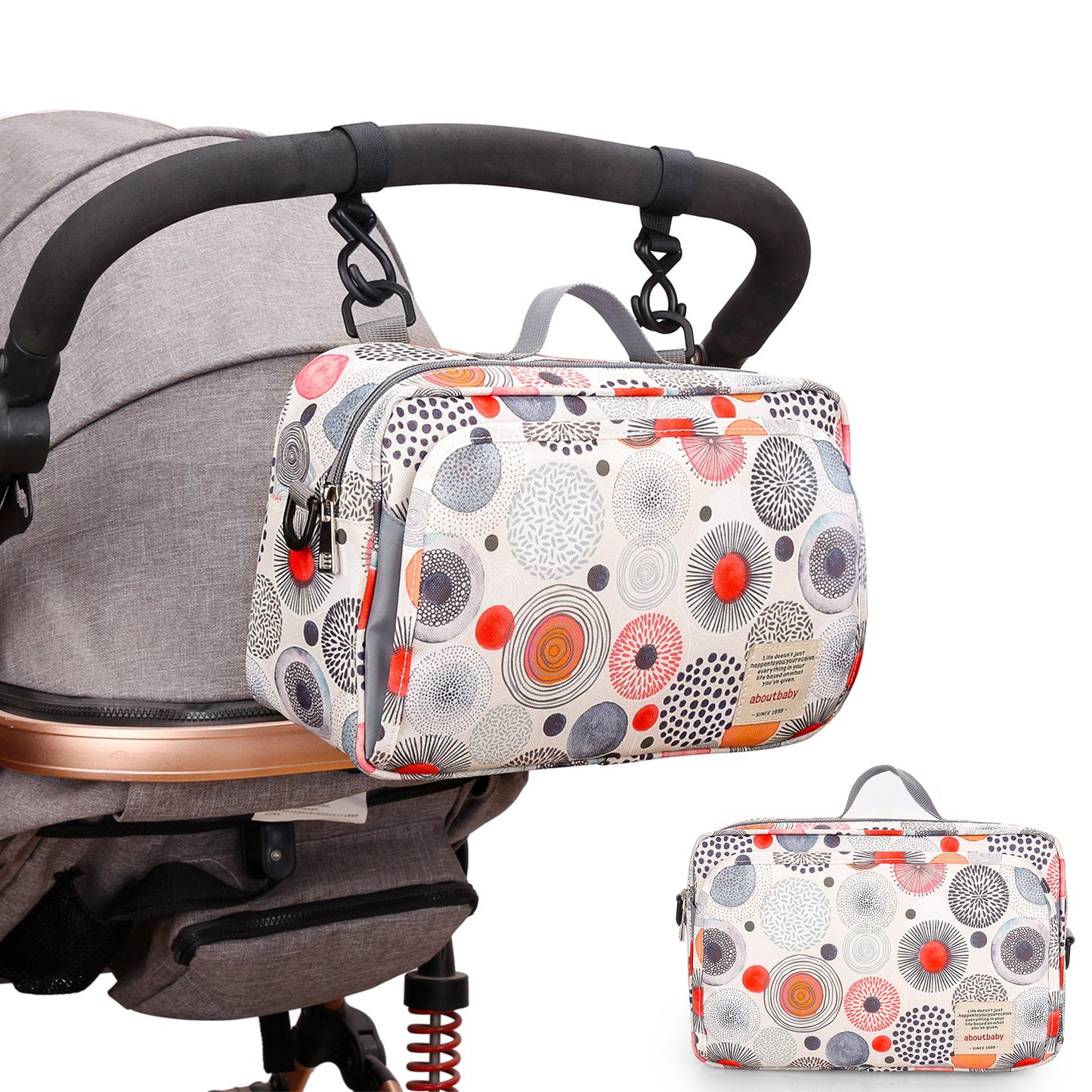 2 Ways Baby Diaper Bag Stroller Bag - Diaper Caddy Tote Baby Stroller Bag for Diapers Wipes Toys,Nappy Bags