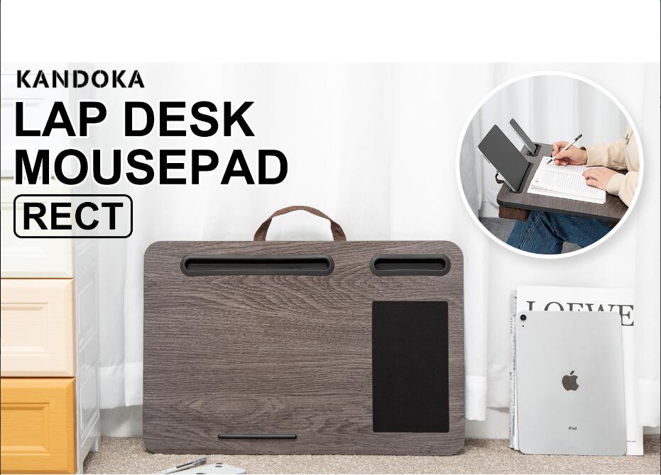 Multifunction laptop stand for desk Home Bed Sofa Lapdesk LapGear Fits up to 17" laptop desk-Built in mouse pad for notebook, Macbook, tablet- laptop table with tablet, pen & phone holder(Wood Grain)